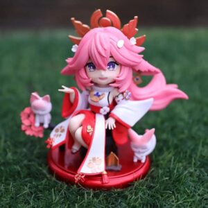 Mô Hình Genshin Impact Chibi Nhân Vật Yae Miko, Hutao, Ganyu