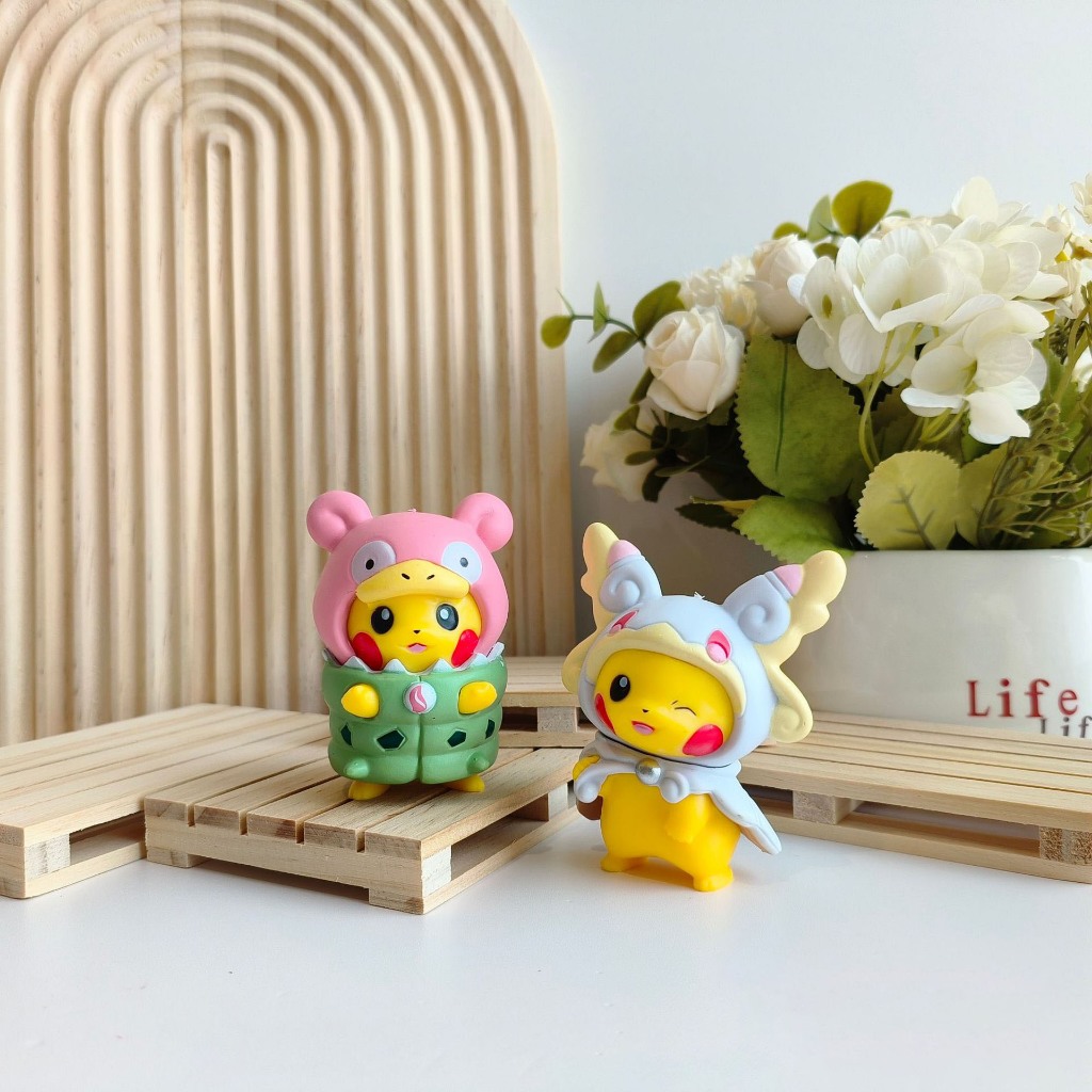 Mô Hình Pikachu Cosplay Biến Hình Siêu Đáng Yêu - Mô Hình Pokemon Trang Trí, Làm Quà Tặng