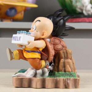 Mô Hình Dragon Ball Songoku Bê Sữa Cùng Krillin Cute