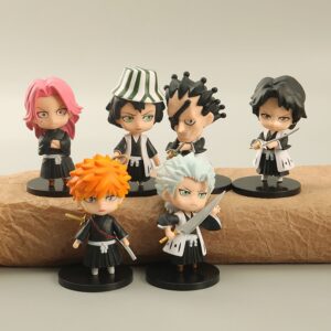 Set 6 Mô Hình Bleach - Nhân Vật Ichigo Kurosaki, Toshiro Hitsugaya, Zaraki Kenpachi, Urahara Kisuke
