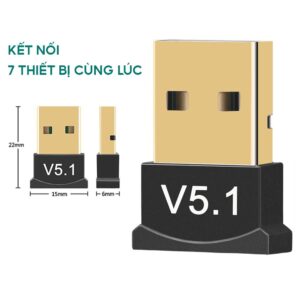 USB Bluetooth 5.1 Cho Máy Tính PC, Laptop Kết Nối Wifi, Loa, Máy In, Chuột, Bàn Phím