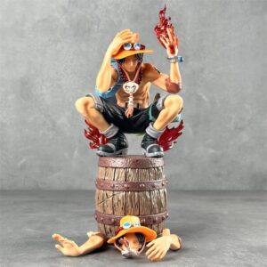 Mô hình Ace Hỏa Quyền Giơ Tay Ngồi Trên Thùng Gỗ Siêu Ngầu - Mô Hình One Piece