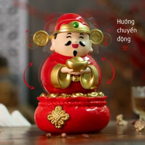Tượng Thần Tài Lắc Lư Dùng Năng Lượng Mặt Trời Mang Lại May Mắn, Tài Lộc