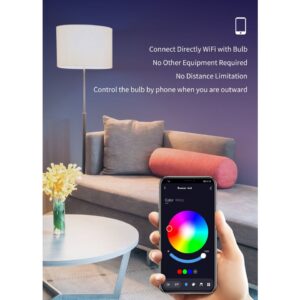 Bóng Đèn LED RGB Điều Khiển Bằng APP, Chế Độ Nháy Theo Nhạc, Hẹn Giờ Tự Tắt