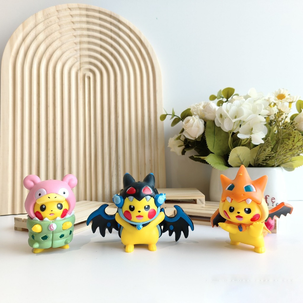 Mô Hình Pikachu Cosplay Biến Hình Siêu Đáng Yêu - Mô Hình Pokemon Trang Trí, Làm Quà Tặng