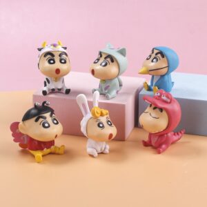 Set 6 Mô Hình Cậu Bé Bút Chì Shin Chan Cosplay Cute - Trang Trí Tiểu Cảnh, Làm Quà Tặng