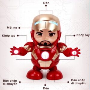 Mô Hình Iron Man Nhảy Múa Lắc Lư Theo Nhạc, Mở Được Mặt Nạ, Đồ Chơi Mô Hình Hoặc Làm Mô Hình Trang Trí