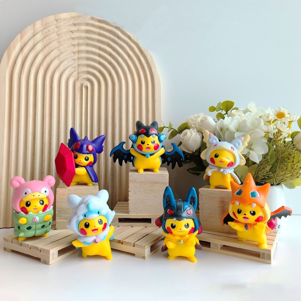 Mô Hình Pikachu Cosplay Biến Hình Siêu Đáng Yêu - Mô Hình Pokemon Trang Trí, Làm Quà Tặng