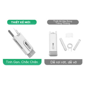 Bộ Dụng Cụ Vệ Sinh Laptop - Máy tính - Bàn Phím - Tai Nghe Airpod Đa Năng 8 in 1 Kèm Dụng Cụ Tháo Bàn Phím