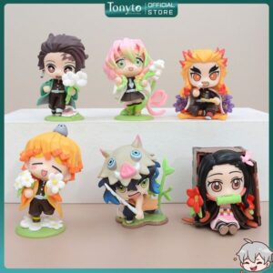 Set 6 Mô Hình Kimetsu no Yaiba Chibi Nhân Vật Chính