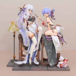 Mô Hình Anime Nữ Rem & Emilia Trang Phục Sườn Xám Gợi Cảm - Mô Hình Re:Zero