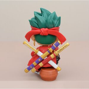 Mô Hình One Piece Luffy Gear 5 & Zoro Chibi Ngồi Trên Thùng Gỗ