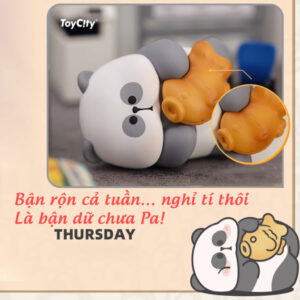 Set 6 Mô Hình Gấu Trúc Panda Cute - Blindbox ToyCity MR.PA Working Week