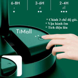 Quạt Mini Gấp Gọn, Quạt Để Bàn 3 Chế Độ Gió, Sạc USB Tích Điện 2000mAh