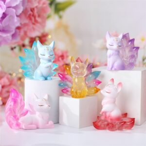 Mô Hình Blind Box Cửu Vĩ Hồ Cáo 9 Đuôi Làm Quà Tặng, Trang Trí