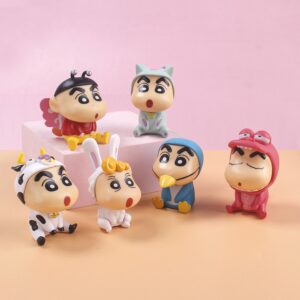Set 6 Mô Hình Cậu Bé Bút Chì Shin Chan Cosplay Cute - Trang Trí Tiểu Cảnh, Làm Quà Tặng