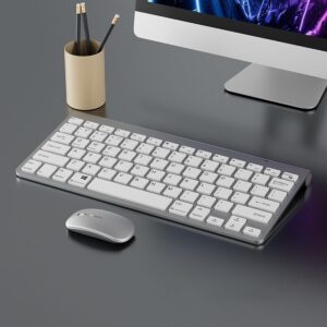 Bộ Bàn Phím Và Chuột Không Dây Bluetooth 2.4G W201-S, Thiế Kế Silent, 78 Phím Dành Cho Laptop, PC, SmartTV, TVBox