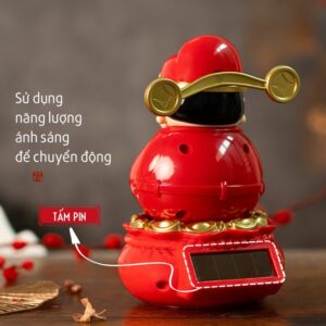 Tượng Thần Tài Lắc Lư Dùng Năng Lượng Mặt Trời Mang Lại May Mắn, Tài Lộc