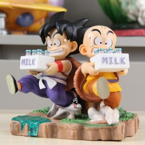 Mô Hình Dragon Ball Songoku Bê Sữa Cùng Krillin Cute