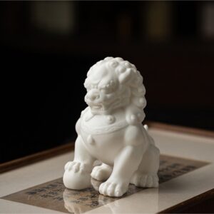 Tượng Sư Tử Bằng Gốm Sứ - Decor Phong Thủy An Yên