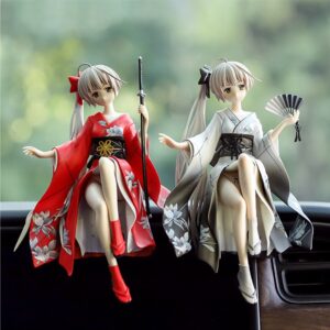Mô hình Kasugano Sora Kimono 26cm Kèm Quạt và Thanh K.iếm Samurai, Mô Hình Anime Nữ Gợi Cảm Đáng Yêu