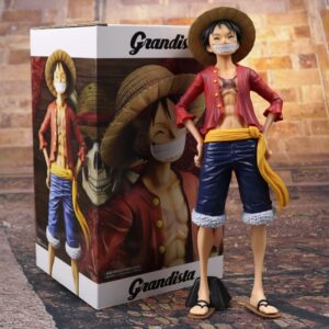 Mô Hình Luffy Dáng Đứng, Có 3 Mặt Thay Thế Được Cao 28cm - Mô Hình One Piece FullBox