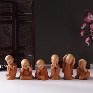 Tượng Chú Tiểu An Nhiên Vui Vẻ Yêu Đời Tự Tại | Trang Trí Bàn Làm Việc, Phòng Ngủ, Phòng Khách, Tiểu Cảnh, Làm Quà Tặng