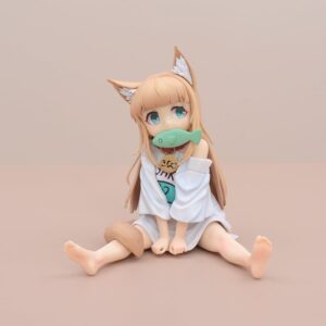 Mô Hình Uchi no Neko ga Onnanoko de Kawaii Ngồi Ngặm Cá - Mô Hình Anime Nữ Cute