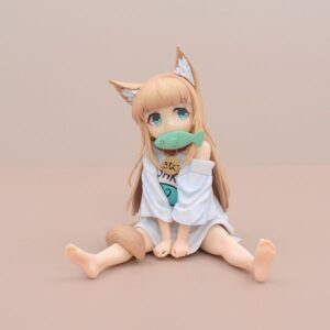 Mô Hình Uchi no Neko ga Onnanoko de Kawaii Ngồi Ngặm Cá - Mô Hình Anime Nữ Cute