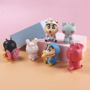Set 6 Mô Hình Cậu Bé Bút Chì Shin Chan Cosplay Cute - Trang Trí Tiểu Cảnh, Làm Quà Tặng