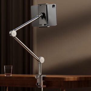 Tay Arm Kẹp Đỡ Điện Thoại, Tablet | Giá Đỡ Điện Thoại Kẹp Bàn Bằng Hợp Kim Nhôm, Xoay 360 Độ