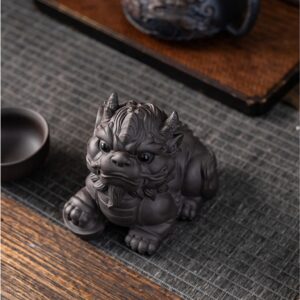 Cặp Tượng Tỳ Hưu Gốm Tử Sa Mang Lại May Mắn, Tài Lộc