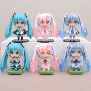 Set 6 Mô Hình Hatsune Miku Nghệ Sĩ Âm Nhạc Chibi - Mô Hình Anime Nữ Cute