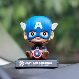 Mô Hình Captain America Chibi Lắc Đầu Siêu Dễ Thương Fullbox | Mô Hình Siêu Anh Hùng Avengers DC Marvels