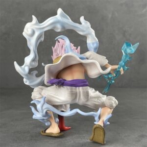 Mô Hình Luffy Gear 5 Siêu Ngầu Trạng Thái Chiến Đấu Cầm Tia Sét 16cm - Mô Hình One Piece Chipi FullBox
