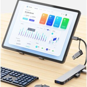Hub Type C, Hub USB Chia Cổng 8 IN 1, Cổng Chuyển Đổi Type C cho Macbook Tích Hợp Cổng USB Cho PC, Laptop
