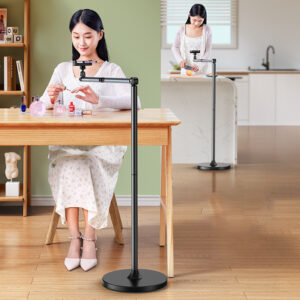 Arm Kẹp Đỡ Điện Thoại, Tablet Giá Đỡ Điện Thoại Dạng Đứng Bằng Hợp Kim Nhôm, Cao Đến 1.6m và Xoay 360 Độ