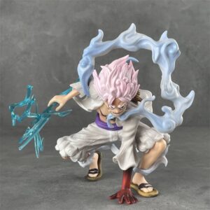 Mô Hình Luffy Gear 5 Siêu Ngầu Trạng Thái Chiến Đấu Cầm Tia Sét 16cm - Mô Hình One Piece Chipi FullBox