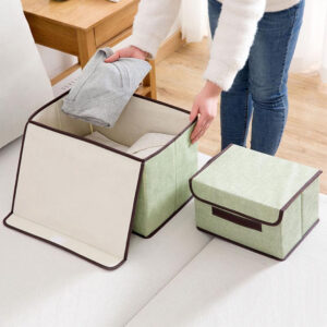 Hộp Vải Đựng Quần Áo, Ga Giường Có Thể Gấp Gọn/ Thùng Đựng Đồ Đa Năng Có Nắp Đậy