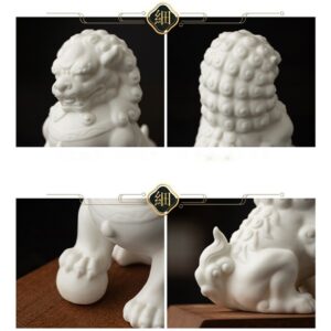 Tượng Sư Tử Bằng Gốm Sứ - Decor Phong Thủy An Yên