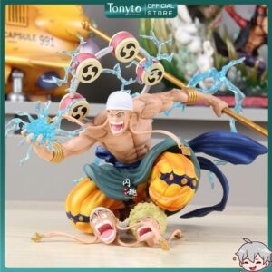 Mô Hình One Piece Chúa Trời Enel Tư Thế Ngồi Có 3 Đầu Thay Thế