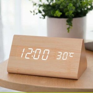 Đồng Hồ Để Bàn Bằng Gỗ, Đồng Hồ Led Đẹp Dùng Để Decor, Trang Trí Bàn Làm Việc, Trang Trí Phòng Ngủ