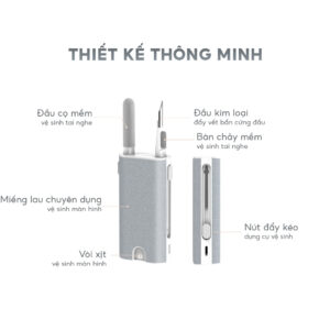 Bộ Dụng Cụ Vệ Sinh Laptop - Máy tính - Bàn Phím - Tai Nghe Airpod Đa Năng 8 in 1 Kèm Dụng Cụ Tháo Bàn Phím