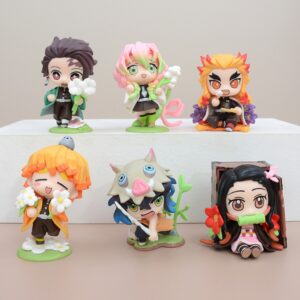 Set 6 Mô Hình Kimetsu no Yaiba Chibi Nhân Vật Chính