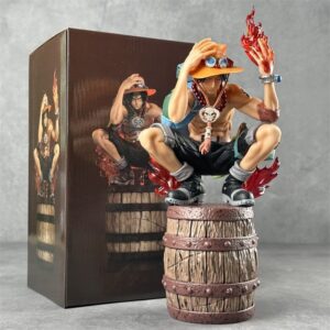 Mô hình Ace Hỏa Quyền Giơ Tay Ngồi Trên Thùng Gỗ Siêu Ngầu - Mô Hình One Piece