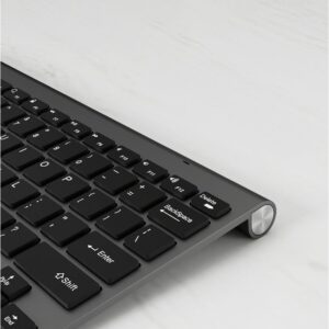 Bộ Bàn Phím Và Chuột Không Dây Bluetooth 2.4G W201-S, Thiế Kế Silent, 78 Phím Dành Cho Laptop, PC, SmartTV, TVBox