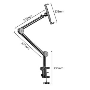 Tay Arm Kẹp Đỡ Điện Thoại, Tablet | Giá Đỡ Điện Thoại Kẹp Bàn Bằng Hợp Kim Nhôm, Xoay 360 Độ