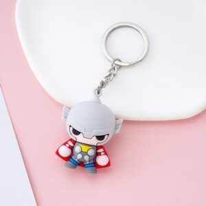 Móc Khóa Nhân Vật Siêu Anh Hùng Cute Captain America, Thor, Hulk, Ironman, Black Panther, Spiderman, Batman, Thanos