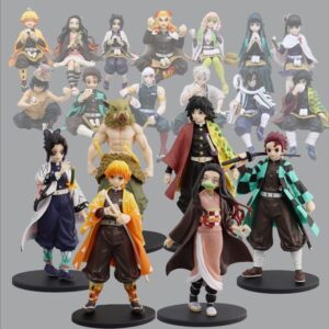 Mô Hình 7 Nhân Vật Kimetsu No Yaiba Thanh Gươm Diệt Quỷ Kèm Đế Tròn - Tanjirou, Nezuko, Zenitsu, Inosuke, Giyuu, Shinobu