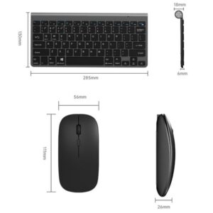 Bộ Bàn Phím Và Chuột Không Dây Bluetooth 2.4G W201-S, Thiế Kế Silent, 78 Phím Dành Cho Laptop, PC, SmartTV, TVBox